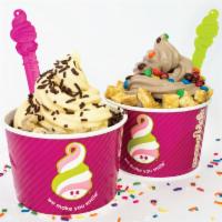 Duo Pack · 2 Regular Frozen Yogurt Cups + up to 4 toppings for each cup
(additional toppings cost extra)