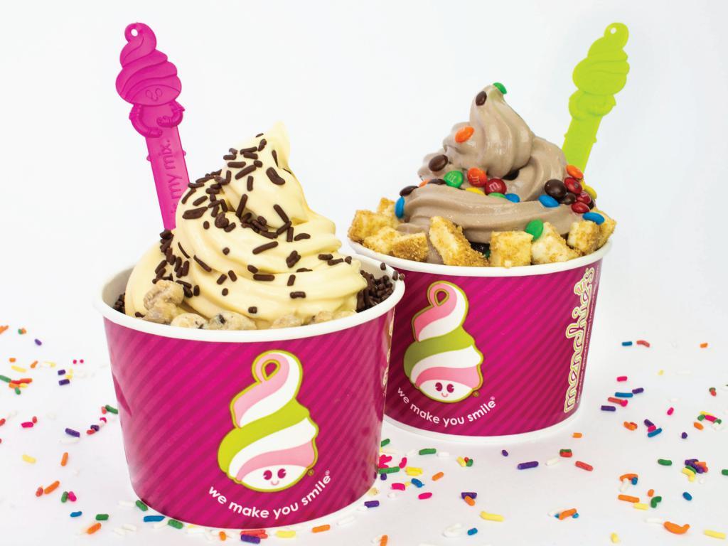 Menchie's Duo Pack · 2 Medium Frozen Yogurt. Choose Flavors + 4 Toppings