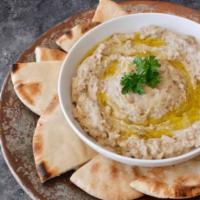 Baba Ghanoush · Dip made from cooked eggplant.