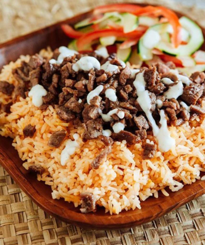 Beef Shawarma · Thinly sliced roasted meat.