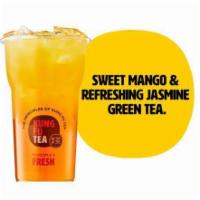 Mango Green Tea · Product includes Mango Jelly topping. Exclude the topping by select 