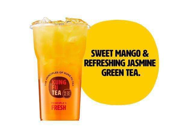 Mango Green Tea · Product includes Mango Jelly topping. Exclude the topping by select 