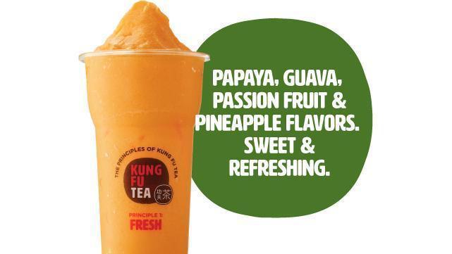 Caribbean Breeze · A refreshing blend of Papaya, Guava, Passion Fruit and Pineapple. Tropical and Refreshing.