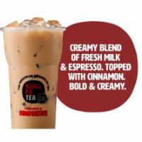 Cappuccino · Kung Fu Tea espresso blends with creamy Lactaid milk, finish with a hints of cinnamon. Class...