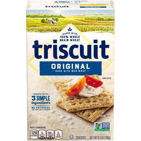 Nabisco Triscuit Original 8.5oz · For over 100 years, Triscuit Original crackers have started with 100% whole grain wheat, oil and salt