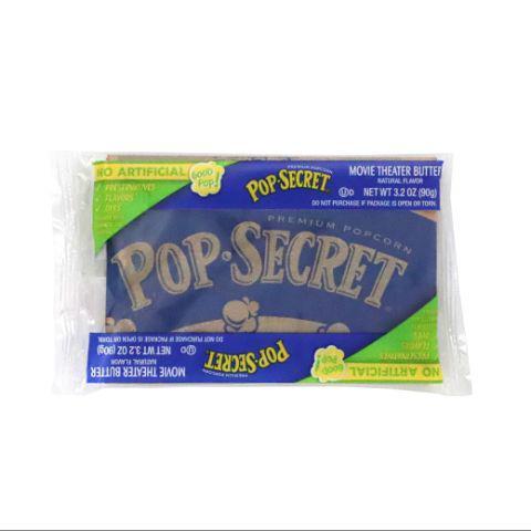Pop Secret Movie Theatre Butter 3.2oz · Pop Secret is your secret to movie night. Try our best butter ever!slightly sweeter butter flavor and classic crunch.