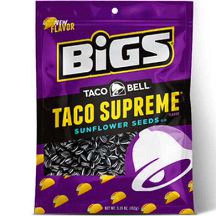 BIGS Taco Supreme Sunflower Seeds 5.35oz · Taco Supreme is a Taco Bell fan favorite, and now you can enjoy the creamy, spicy taste you love — in BIGS Sunflower Seeds