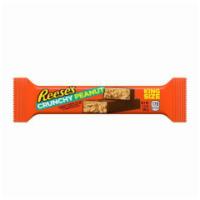 Reese's Crunchy Peanut Candy Bar 3.2oz · Salty peanuts, silky peanut butter creme and smooth peanut butter coated in chocolate.