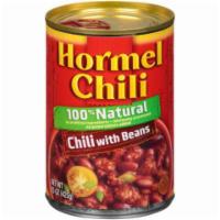 Hormel Chili with Beans 15oz · A slow-simmered blend of flavorful spices and choice ingredients.