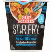 Cup of Noodles Stir Fry Korean BBQ 3oz · Authentic Korean BBQ flavor tossed with high-quality vegetables like green beans and cabbage...