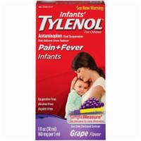 Infant's Tylenol Grape 1oz · Infants' TYLENOL® Liquid Medicine Relieves Babies' Minor Pains, Headache, Sore Throat & Toot...