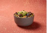 Earmuffs · Seasoned rice, beans, shredded cheese, and pico with guac.