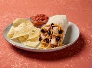 Kids Moo Moo Mr. Cow · Kid-sized burrito with your choice of grilled protein, beans, rice and shredded cheese. Serv...