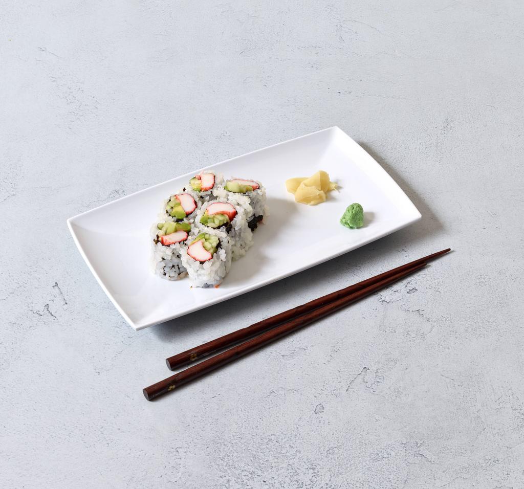 California Roll · Crab meat, avocado and cucumber. 