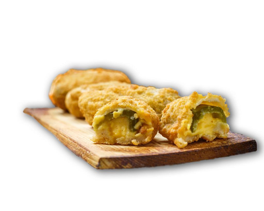 6 Jalapeno Poppers · Served with ranch.
