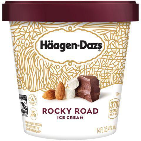 Haagen Dazs Rocky Road Pint · Velvety swirls of marshmallow, roasted almonds, and our legendary chocolate ice cream come together in this playful ice cream delight