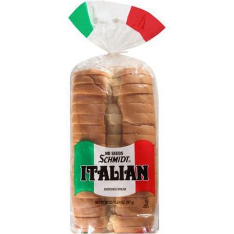 Schmidt No Seed Italian Bread 20oz · Lunch boxes, picnic baskets and family reunions await the arrival of sandwiches made from Schmidt Italian Bread.
