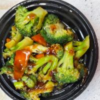 35. Broccoli with Garlic Sauce · Hot and spicy.