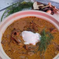 Hungarian Mushroom Soup · This creamy version of the classic Hugarian style soup is made with wild mixed mushrooms. Ve...