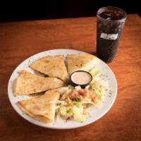 Classic Quesadilla · Mixed with cheeses and fresh pico de gallo fill these lightly toasted quesadillas. Served wi...