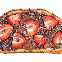 The Gigi Toast · Nutella, Strawberry, Cacao Nibs.