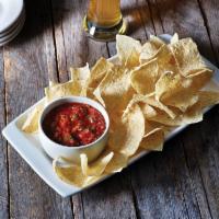 Chips and Salsa · Salsa verde and chipotle-lime salsa. 