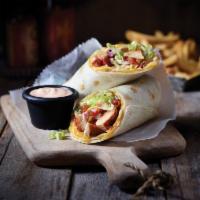 Chicken Fajita Rollup · Juicy chipotle chicken with crisp lettuce, blend of Cheddar cheeses and house-made pico wrap...