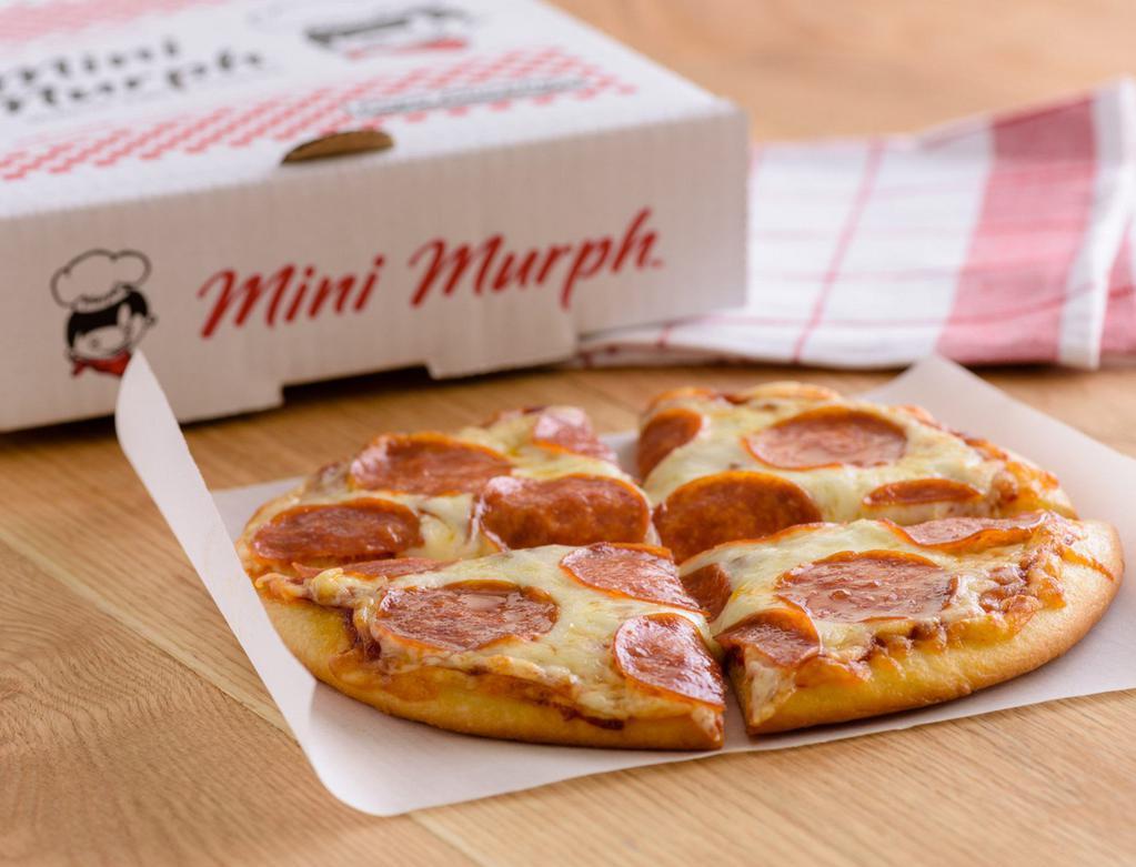 Mini Murph Pepperoni Pizza (Baking Required) · Make 'n bake pizza kit. Kit includes an individual original crust, red sauce, mozzarella and pepperoni.