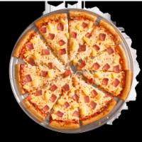 Giant Hawaiian Pizza  · Traditional garlic butter crust topped with tomato sauce, 100% real cheese, sliced ham and p...