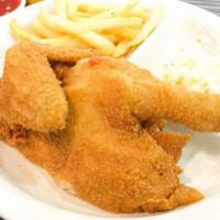 1. Fried Half Chicken · Served with choice of sauce.