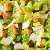 Grilled Chicken Caesar Salad · Romaine lettuce, grilled chicken, Parmesan cheese, croutons and Caesar dressing.