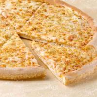 Tuscan Six Cheese Pizza · Mozzarella, Parmesan, Romano, Asiago, provolone and fontina. Sprinkled with Italian herb sea...