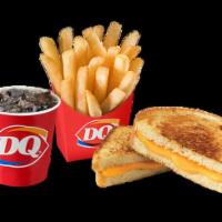 Kids' Grilled Cheese · Grilled Cheese served with drink, fries, and DQ treat. 610-890 Cal