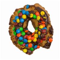 Candy Buttons · M&Ms on a sour cream donut