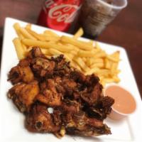 Personal Chicken Chunk with Bones/ Chicharon de Pollo con Hueso · Kitchen Order Serving Size for One Person. Comes with Side order of Tostones or French Fries...