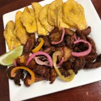 Personal Cerdo Frito/ Fried Pork Chunks · Personal Kitchen Order. Side Order of Tostones or French Fries. Can of Soda or Water