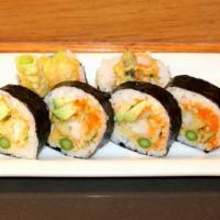 Shrimp Tempura Roll · Served with tempura shrimp, cucumber, and eel sauce.