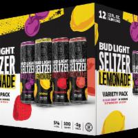 Bud Light seltzer- LEMONADE MIX -VARIEY 12-PACK ** NEW ** · Must be 21 to purchase. 3 can of 4 flavour, black cherry, original, strawberry, peach. 