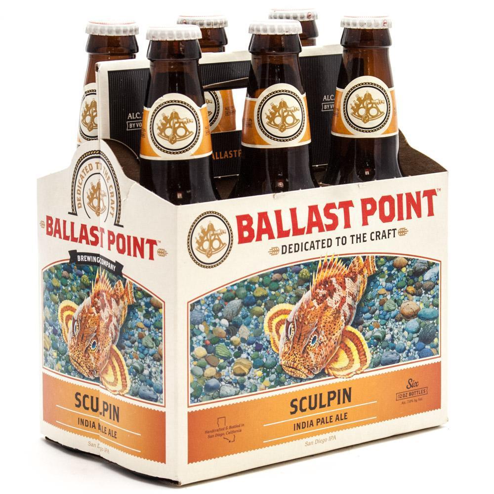 Ballast point SCULPIN IPA grapefruit 12.oz bottle-6pack · Must be 21 to purchase.