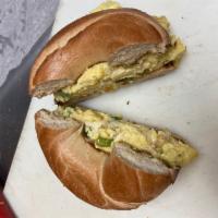 Green Pepper, Egg and Cheese Breakfast Sandwich · Served with choice of bread.