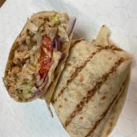 Grilled Chicken Ranch Wrap · Mozzarella, ranch, lettuce, tomato and red onion served with lettuce, tomatoes and onions. I...