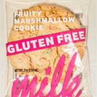 Milk Bar Gluten-free Fruity Marshmallow Cookie (2.72 oz) · A muffin top masquerading as a cookie. Sugar cookie dough, milk crumbs, and chewy dried blue...