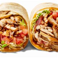 Grilled Chicken Wrap · Grilled chicken with lettuce, tomatoes and melted cheese.