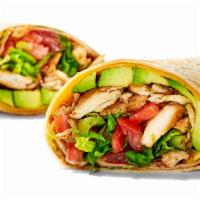 California Wrap Sandwich · Grilled chicken, red onions, lettuce, tomato and avocado.