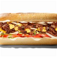 Philly Cheese Steak Sandwich · Lettuce, tomatoes, onions and mayo.