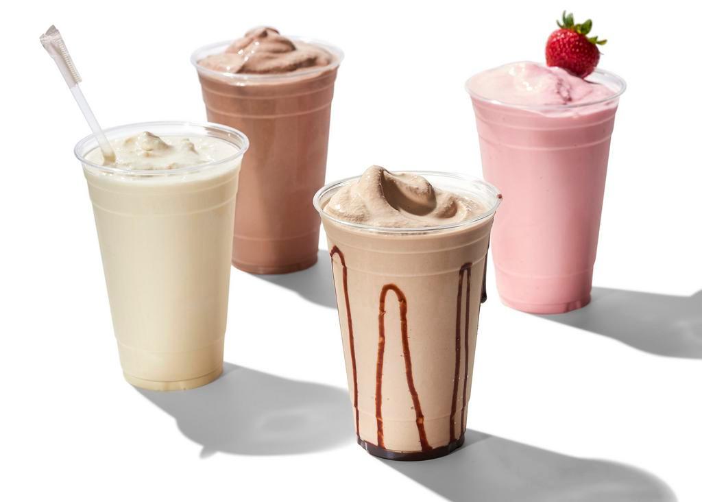 Milkshakes · Vanilla, chocolate, cookies n cream or strawberry. Extra thick milkshakes for an additional charge.