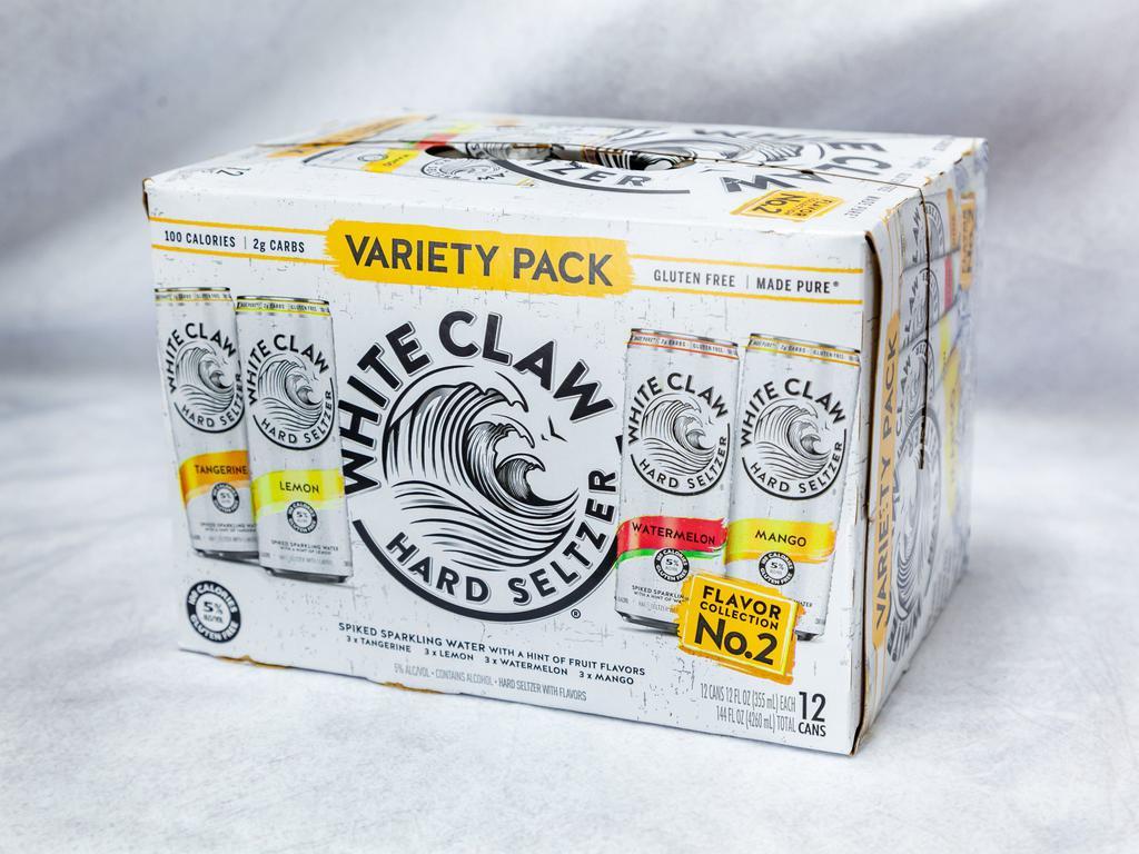 12 Pack Can White Claw Variety Pack No.2 Mango,Lemon, Watermelon, Tangerine · 