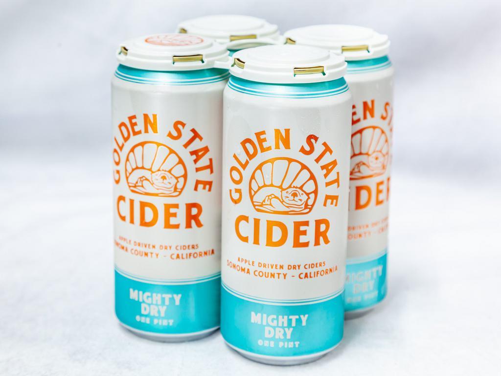 4 Pack Can Golden State Cider Mighty Dry · 