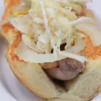 Bratwurst hotdog · 
