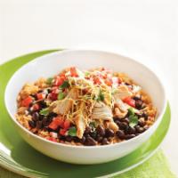 Baja Burrito Bowl · Rice, beans, your choice of protein, cheese, and pico de gallo